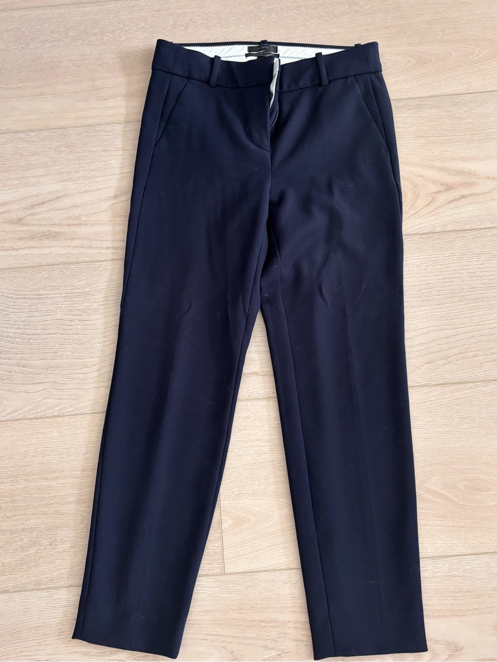 J. Crew Women's Navy Straight-Leg Dress Pants